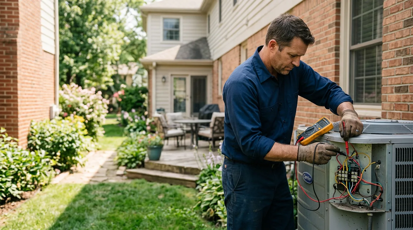 HVAC technician working near Vanderbilt, TX